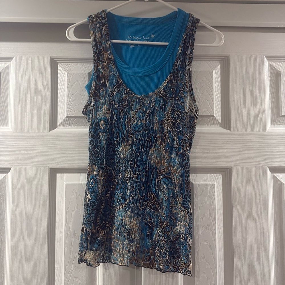 Digital clothing blue tank, size S